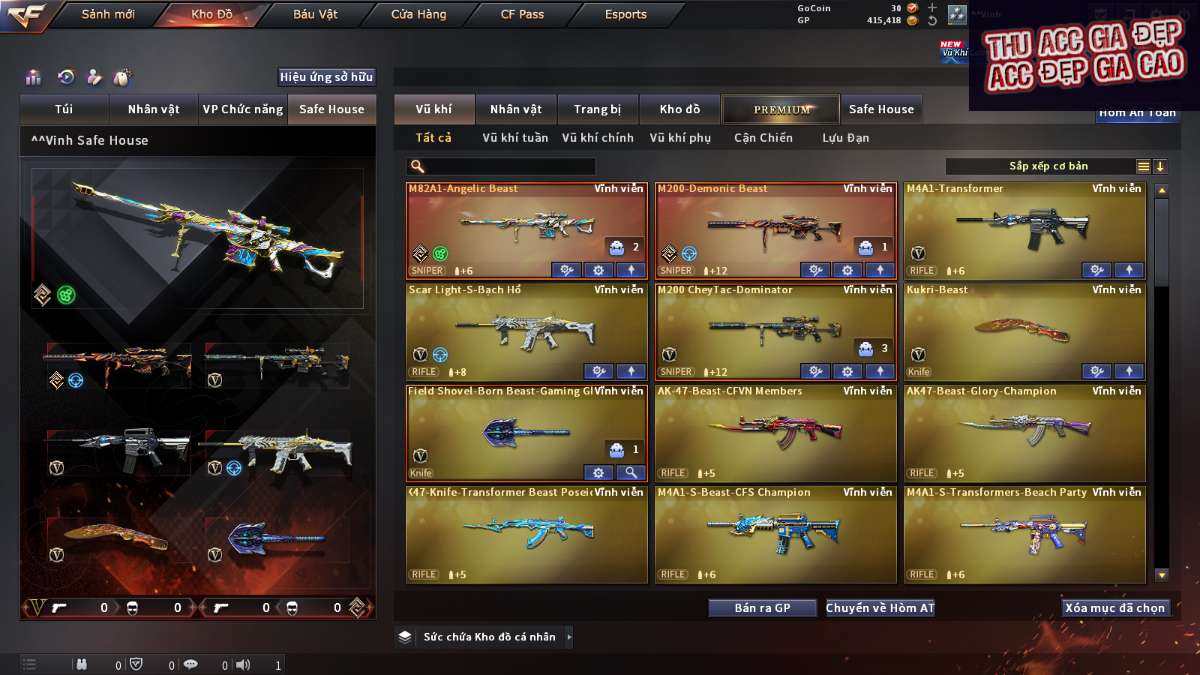 shop acc cf uy tin gia re